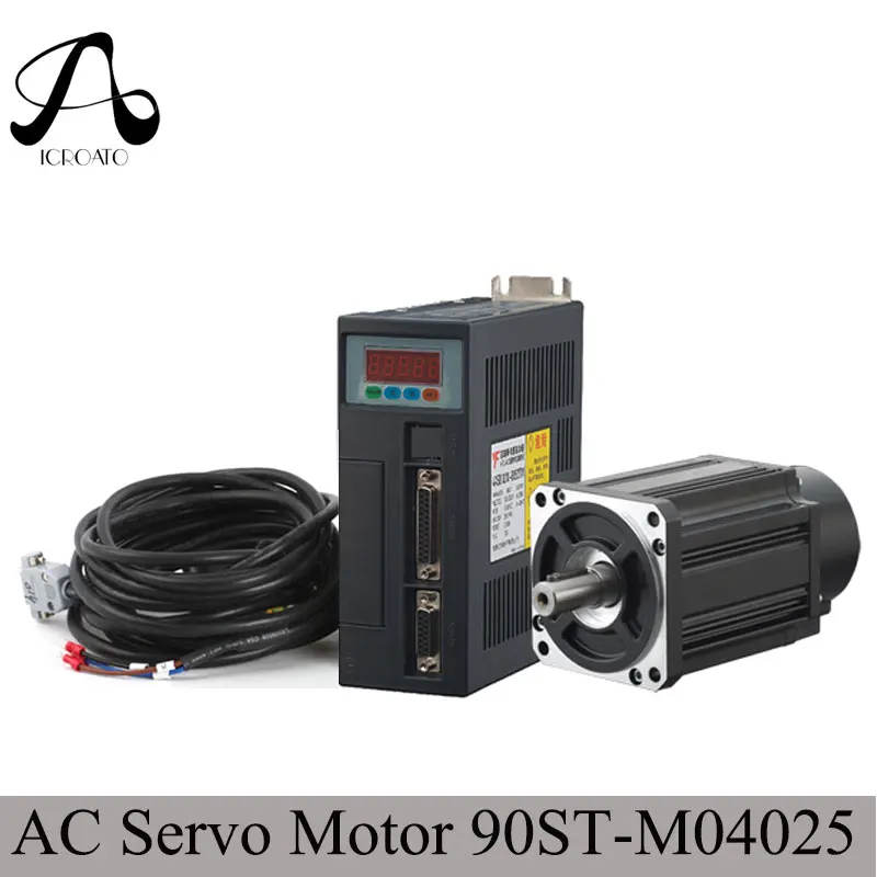 CNC Servo Motor Kit 90ST M04025 220V 4N.M. 2500RPM 1KW AC Motor+ Single