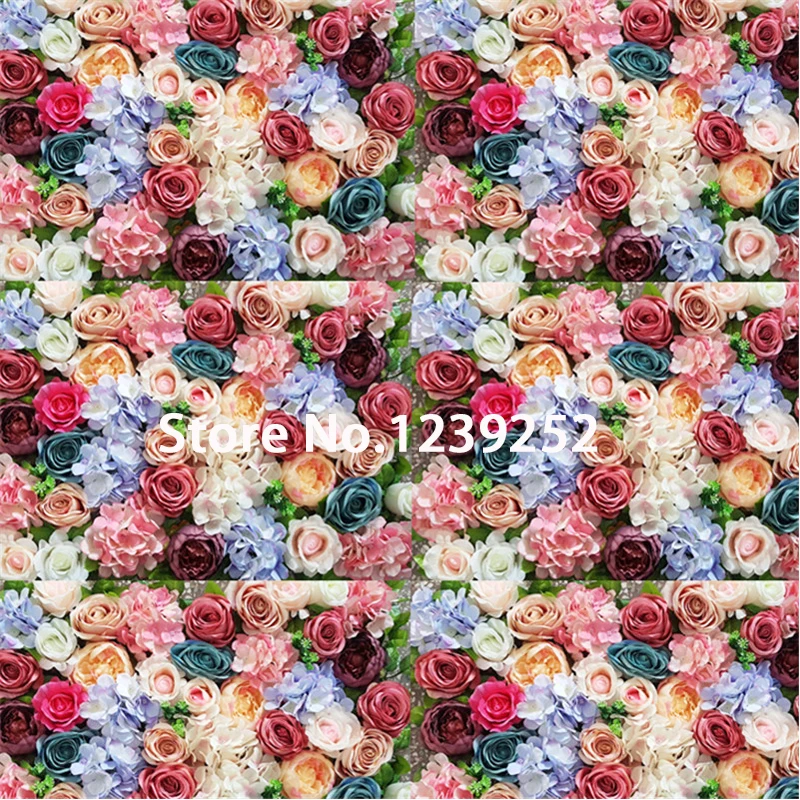 

NEW 5PCS Artificial Mix Silk Flowers Wall Decoration for Banquet Decorative Flowers Wall Wedding Dance Costume Backdrop Wall