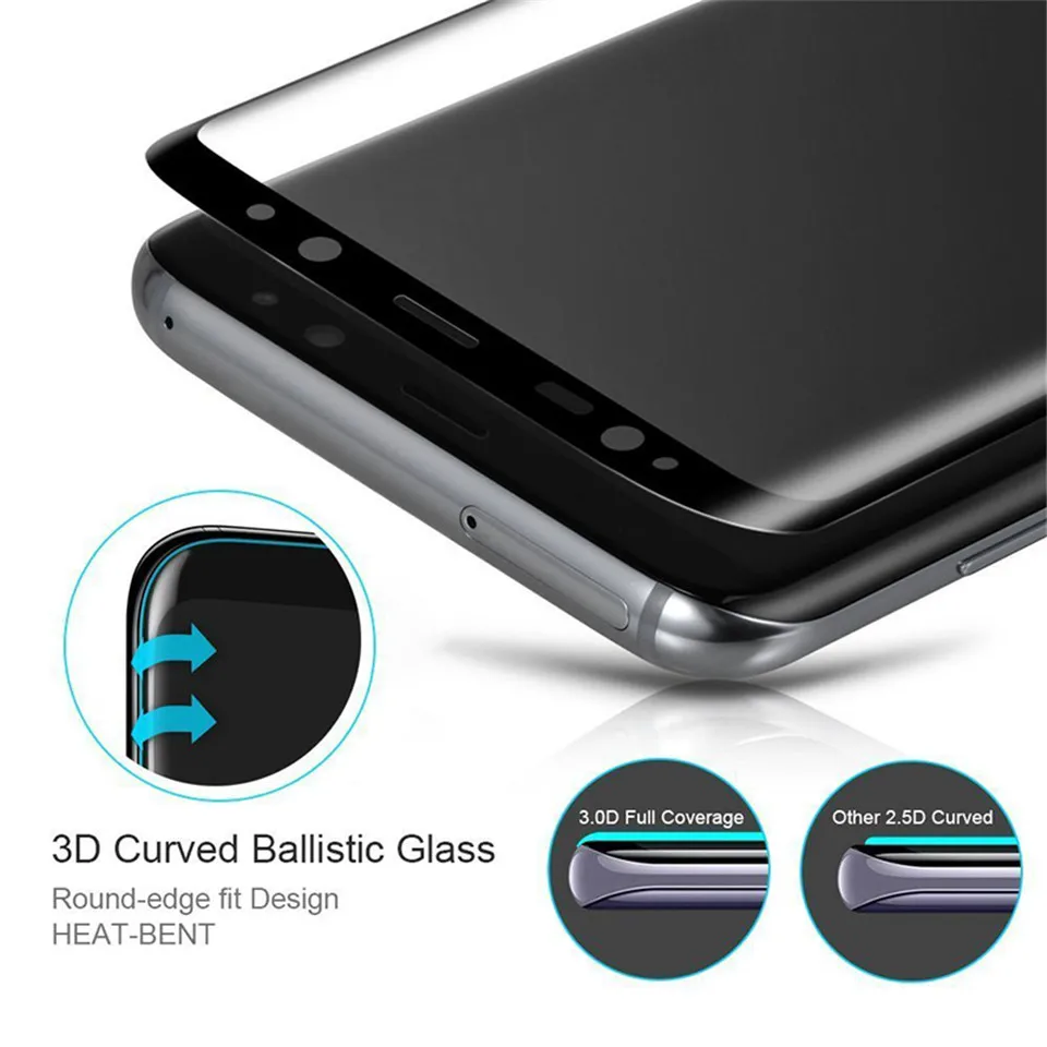3D изогнутая Защитная пленка для экрана для samsung Galaxy Note 8 N950F закаленное стекло полное Клей Стекло для samsung Galaxy Note 8 полная пленка
