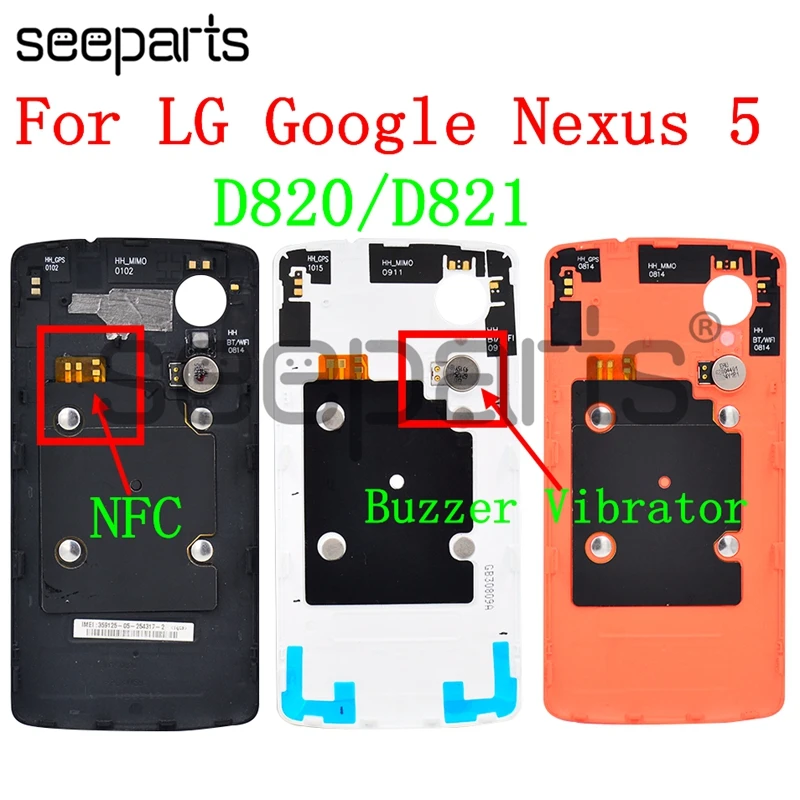For LG Google Nexus 5 Back Battery Cover D820 D821 Rear Case Door Housing Chassis Replacement 1