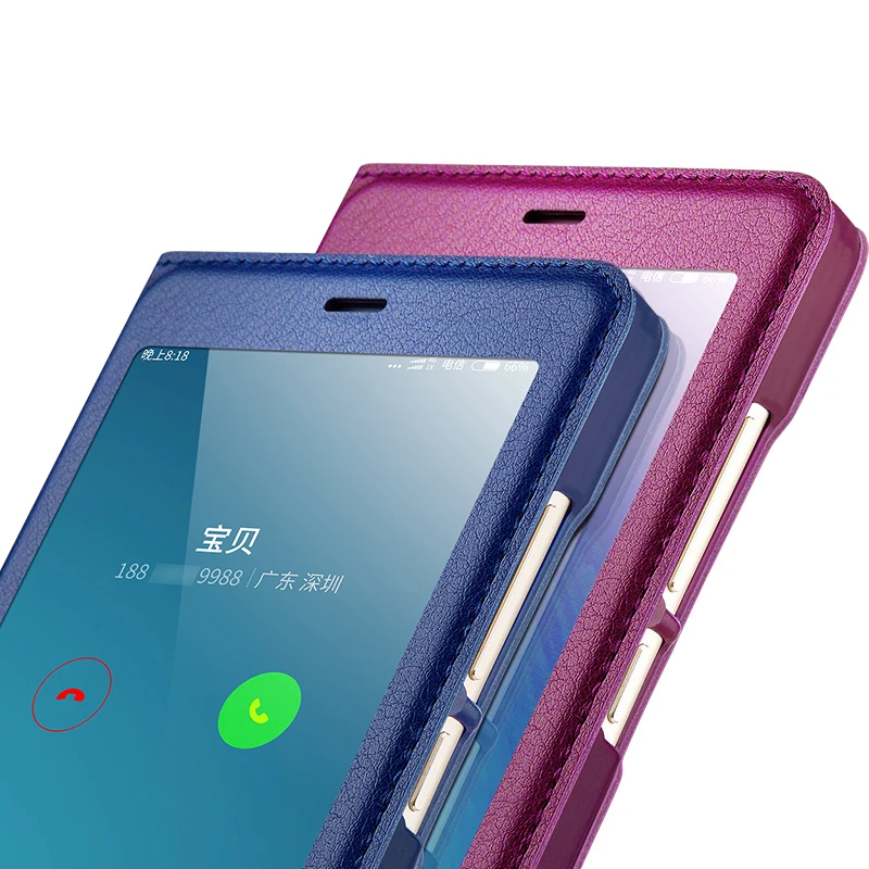anti knock flip for xiaomi redmi note 4 leather cover view window for redmi note 4x anti knock flip for xiaomi redmi note 4 leather cover view window for redmi note 4x