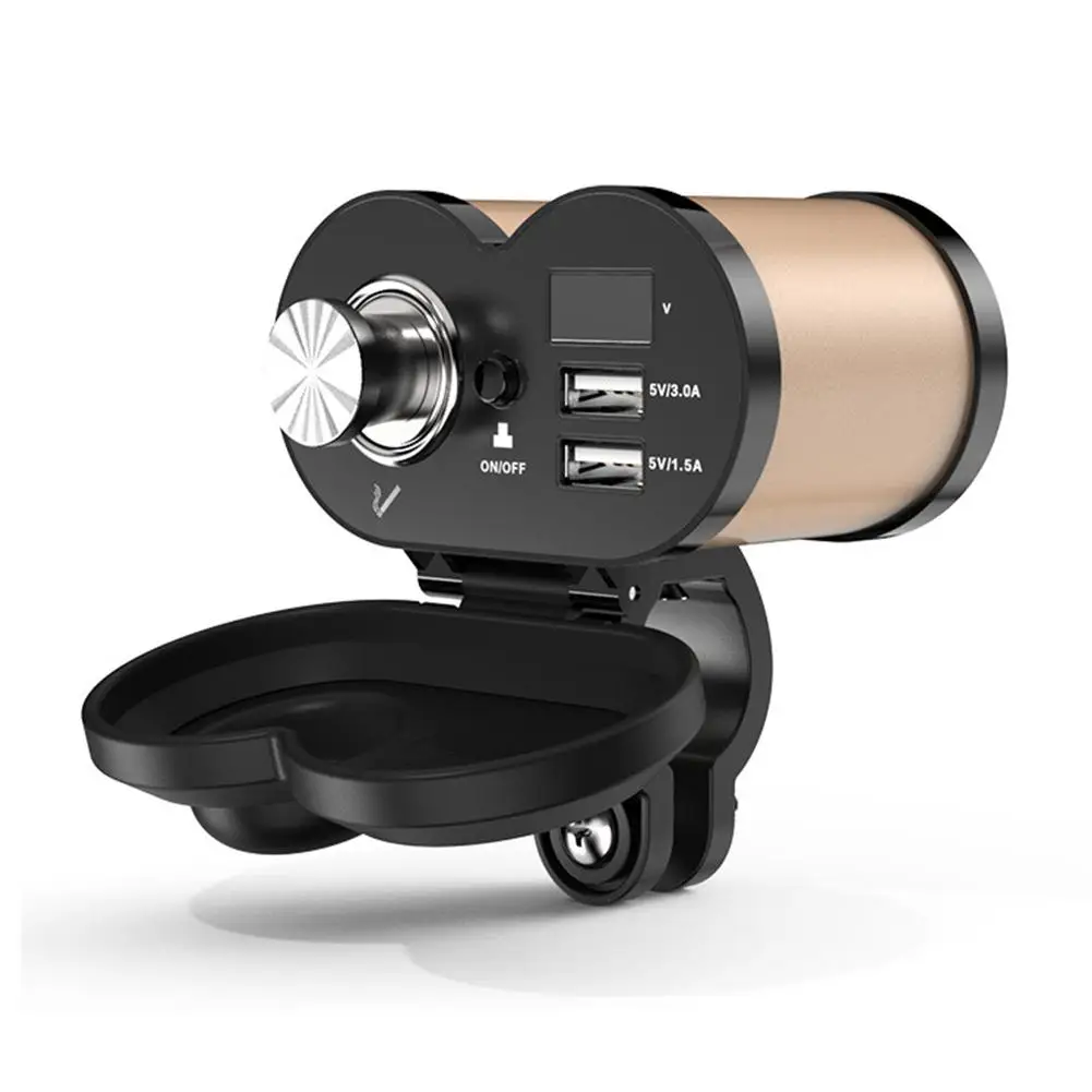 

3.0 Fast USB Charger Universal Motorcycle Electric Vehicle Multiplex Function Car Charger With Ceramic Cigarette Lighter