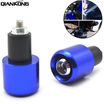 

R QIANKONG 7/8'' CNC Handlebar Cap Motocross Handle Bar Grips Ends For KAWASAKI Ninja 250R 300 500R 650R ZX-14R H2R ZX-10R 12R