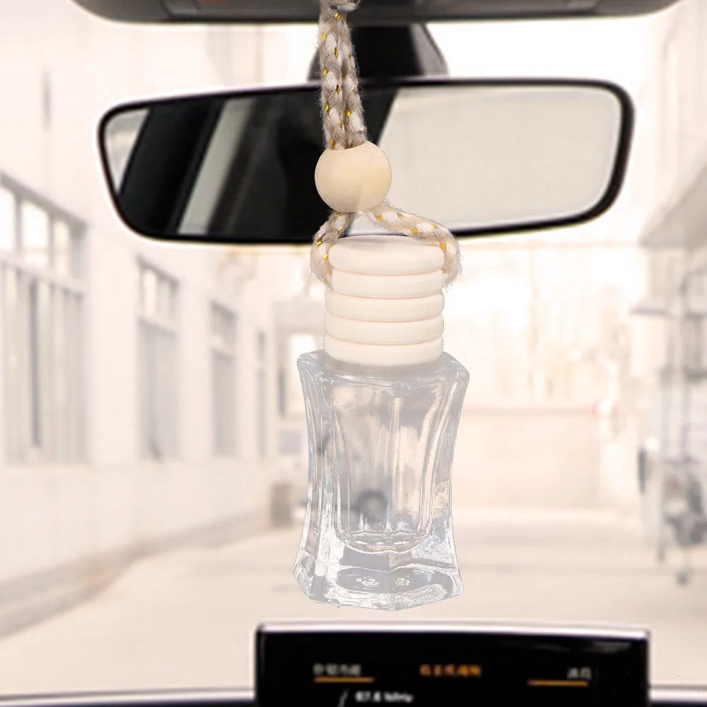 FORAUTO للزيوت الأساسية الناشر سيارة معطّر الهواء شنقا زخرفة العطر عطر فارغة زجاج زجاجة سيارة التصميم FORAUTO للزيوت الأساسية الناشر سيارة معطّر الهواء شنقا زخرفة العطر عطر فارغة زجاج زجاجة سيارة التصميم