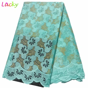 

Latest African laces 2019 African French mesh Lace Fabric High quality Nigerian Lace Fabric For Women Dress 5Yards