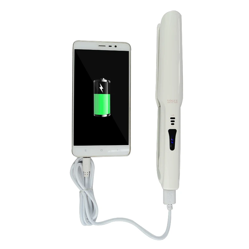 

Professional hair straightener Cordless Rechargeabl Hair Curler Portable Travel Straightener With Power Bank Function