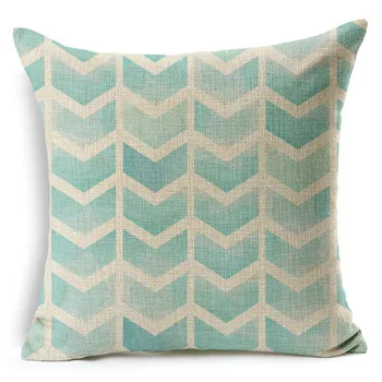 

MYJ 2015 Nordic Style Fashion Watercolour Chevron Printed Pillow Bed Home Decorative Throw Pillow Fundas print your name