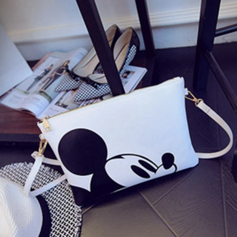  Women Hello Kitty Messenger Bags Minnie Mickey Bag Leather Handbags Clutch Bag Bolsa Feminina mochila Bolsas Female sac a main 