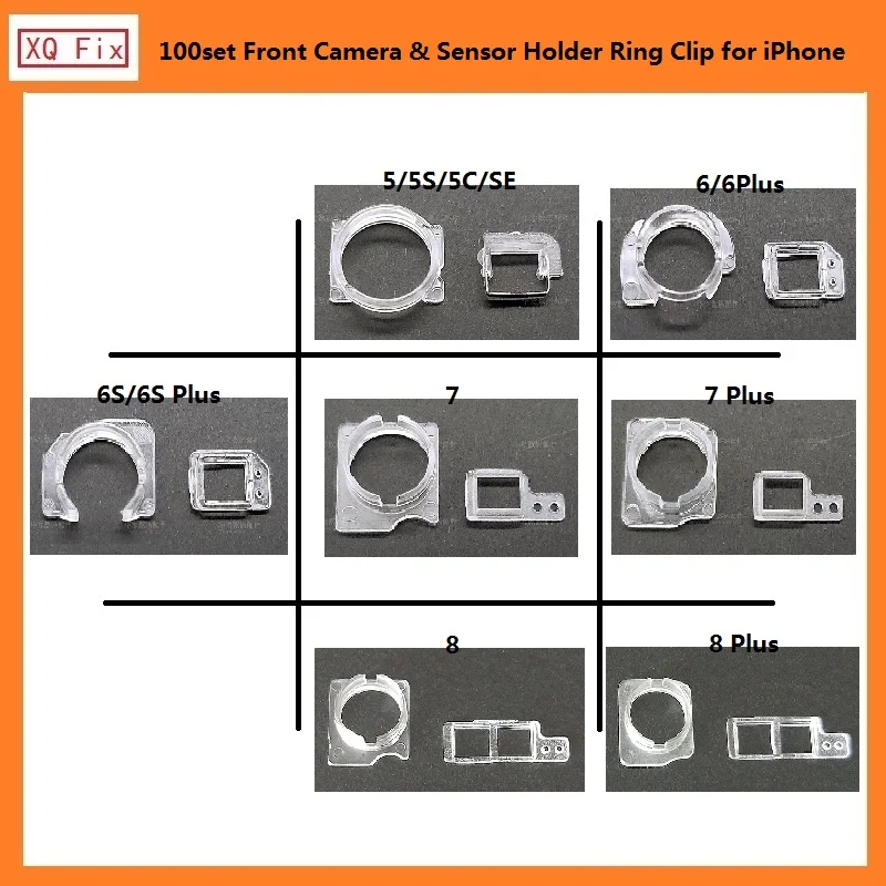 100 комплект фронтальная камера и датчик приближения держатель кольцо клип для iPhone 5 6 6S 7 8 Plus