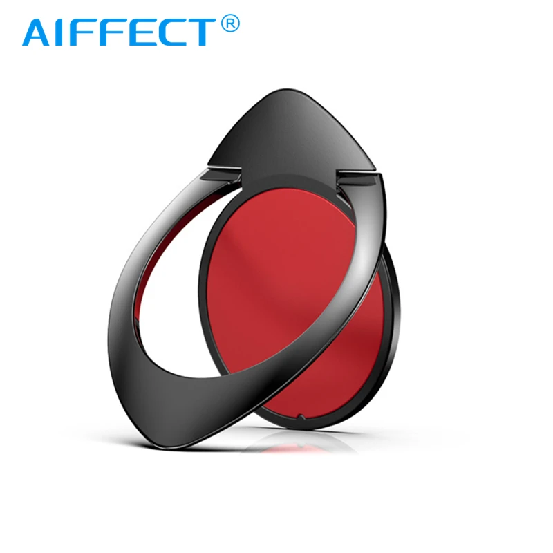 AIFFECT Luxury Universal Phone Metal Finger Ring Holder For iPhone Samsung Xiaomi Mobile Phone Finger Stand Mount Support