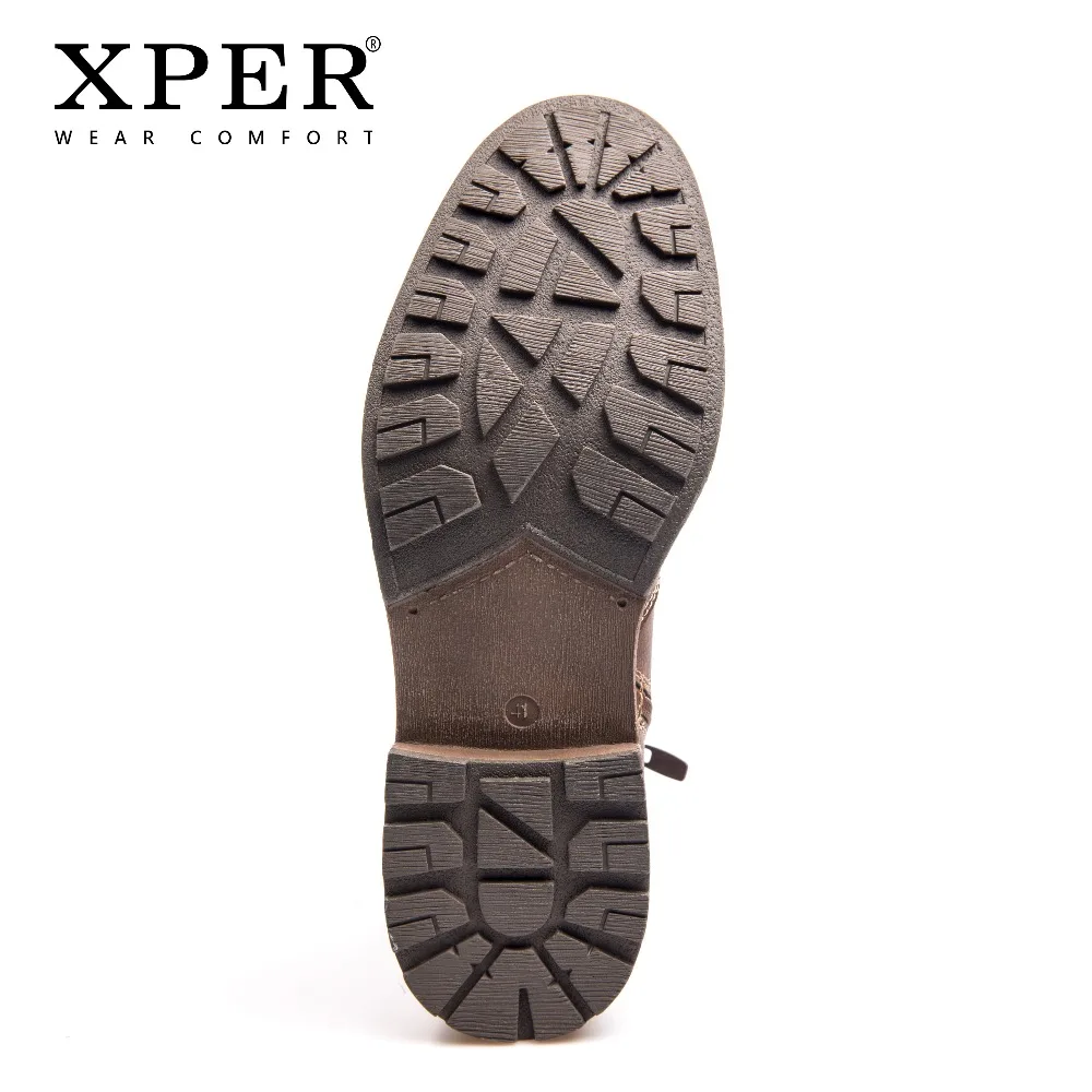 XPER/брендовые модные кожаные ботинки Челси мужская осенне зимняя обувь в стиле