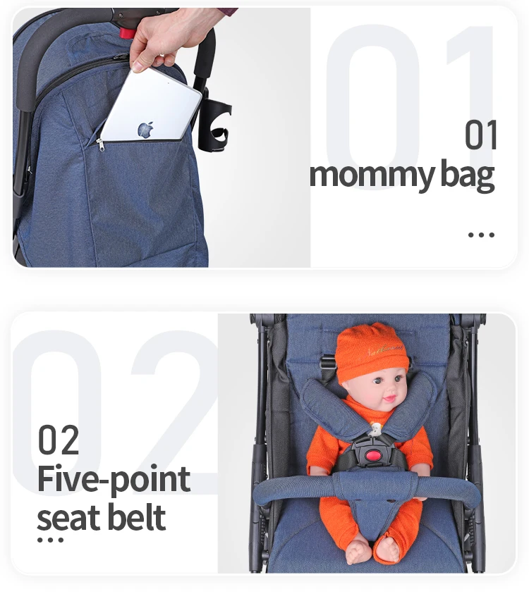 Мини ультра-светильник для детской коляски, портативная складная детская коляска с зонтиком на 175 градусов, тележка для новорожденных, увеличивающая тент
