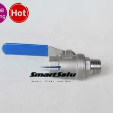 1 ''женский х Мужской 304 из нержавеющей стали полный порт шаровой клапан