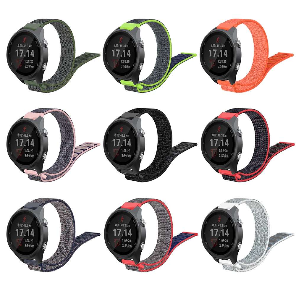 Сменный нейлоновый дышащий ремешок для наручных часов Garmin Forerunner 245/245M