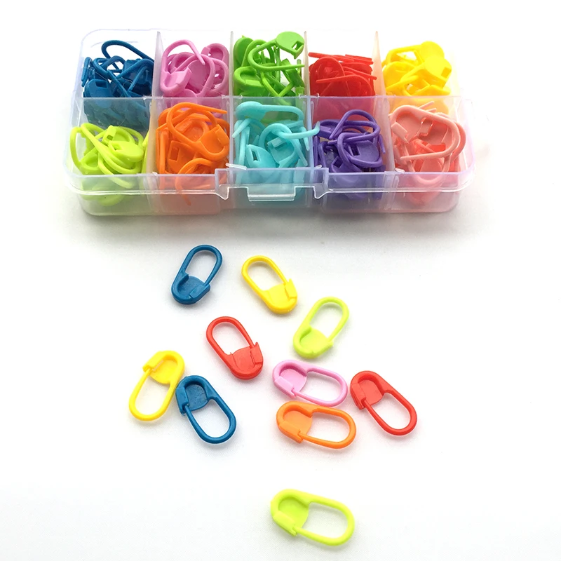 GOLD Stitch Holders Markers Plastic Locking for Crochet Knitting Hook Clip Hooks