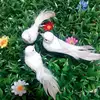 Artificial White Pigeon Plastic+Foam+Feather Figurines & Miniatures Home Table & Garden Hanging Decoration Creative Gift ► Photo 2/6