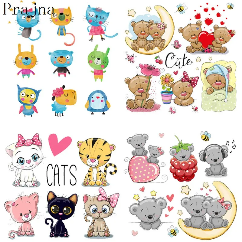 

Prajna Iron On Transfer Patches Ironing Heat Vinyl Transfer Patches For Clothes Thermal Stickers Cartoon Cute Unicorn Applique