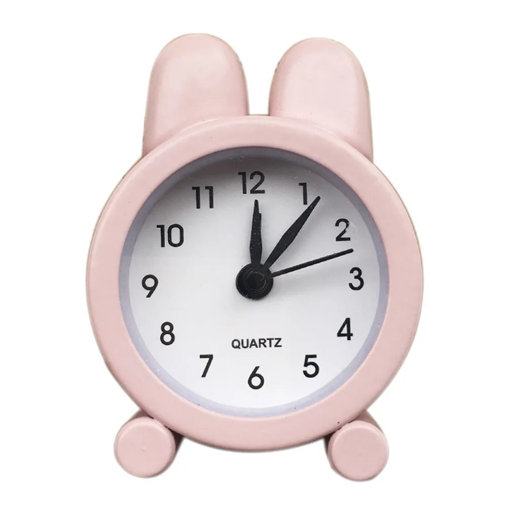 Ретро портативный милый мини мультфильм будильник круглый номер часы для домашнего стола Настольные Цифровые Часы домашний декор - Цвет: D
