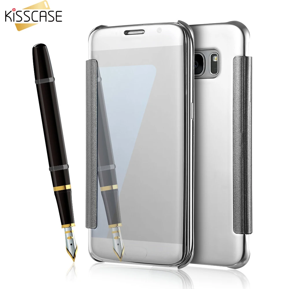 KISSCASE For Samsung S6 Edge Hard Plastic Flip Plating Makeup Mirror Case For Samsung Galaxy S8 S8 Plus S7 Edge Case Cover Coque cases-for-s8+ : image KISSCASE For Samsung S6 Edge Hard Plastic Flip Plating Makeup Mirror Case For Samsung Galaxy S8 S8 Plus S7 Edge Case Cover Coque cases-for-s8+