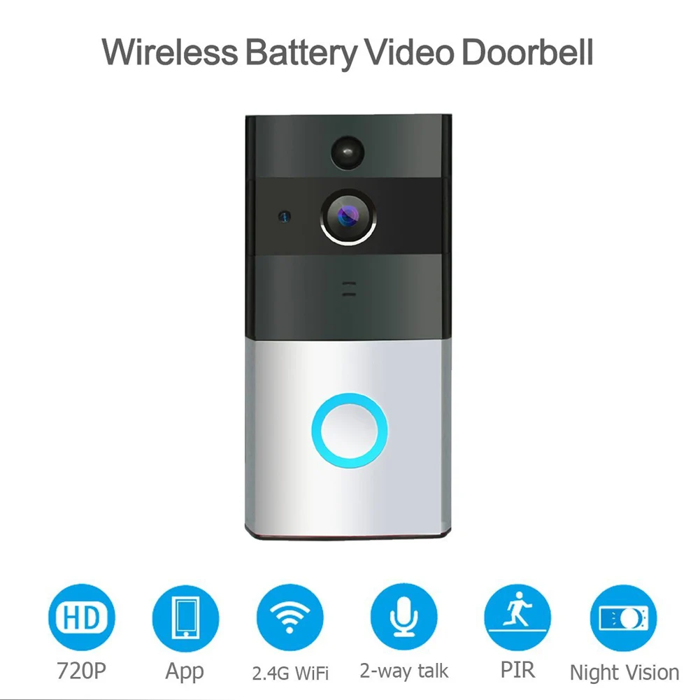 WiFi Video Doorbell Smart Home Alarm Mobile Phone Remote Intercom WIF66