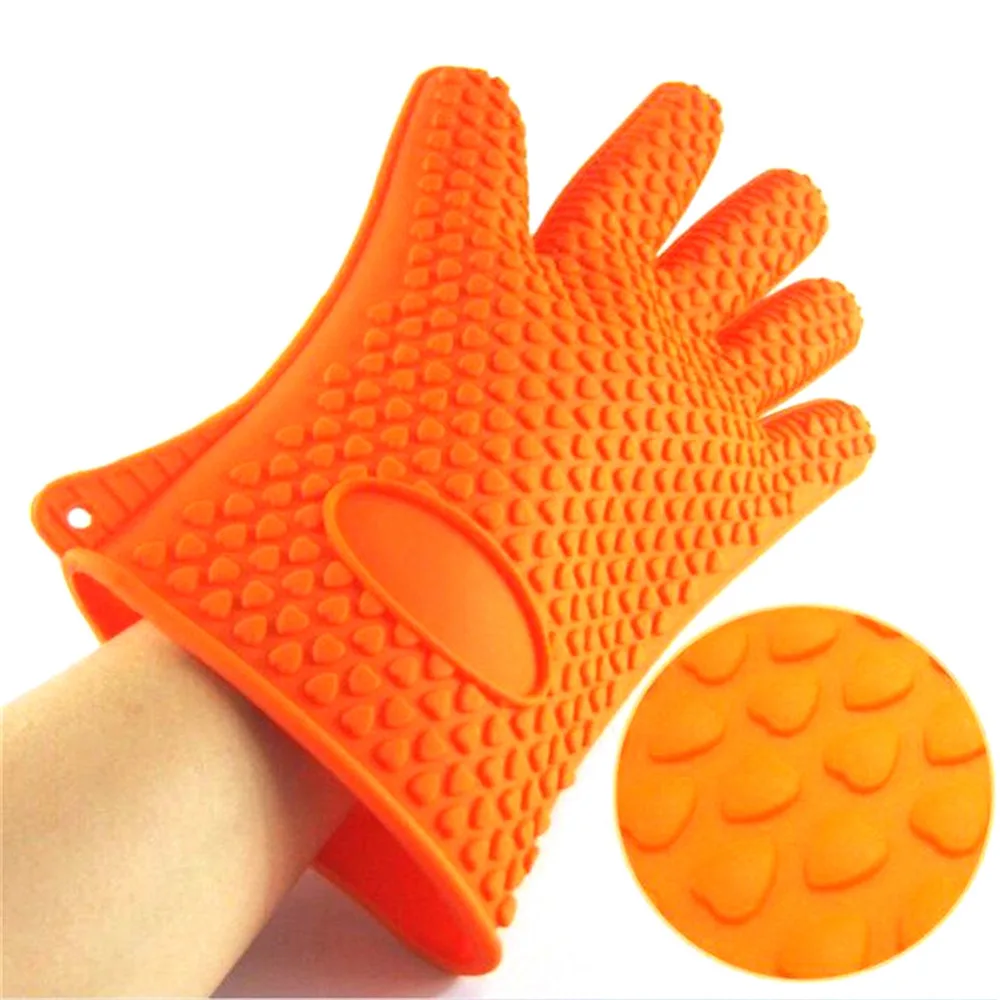 Useful 7 Color Thick Antiskid Silicone Gloves Microwave Oven Gloves