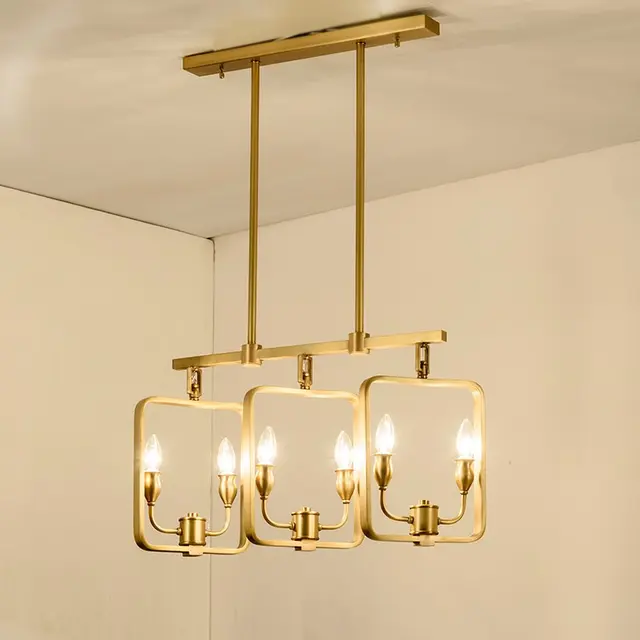 Luxury Copper Dining Room Hanging Pendant light European Modern Bar