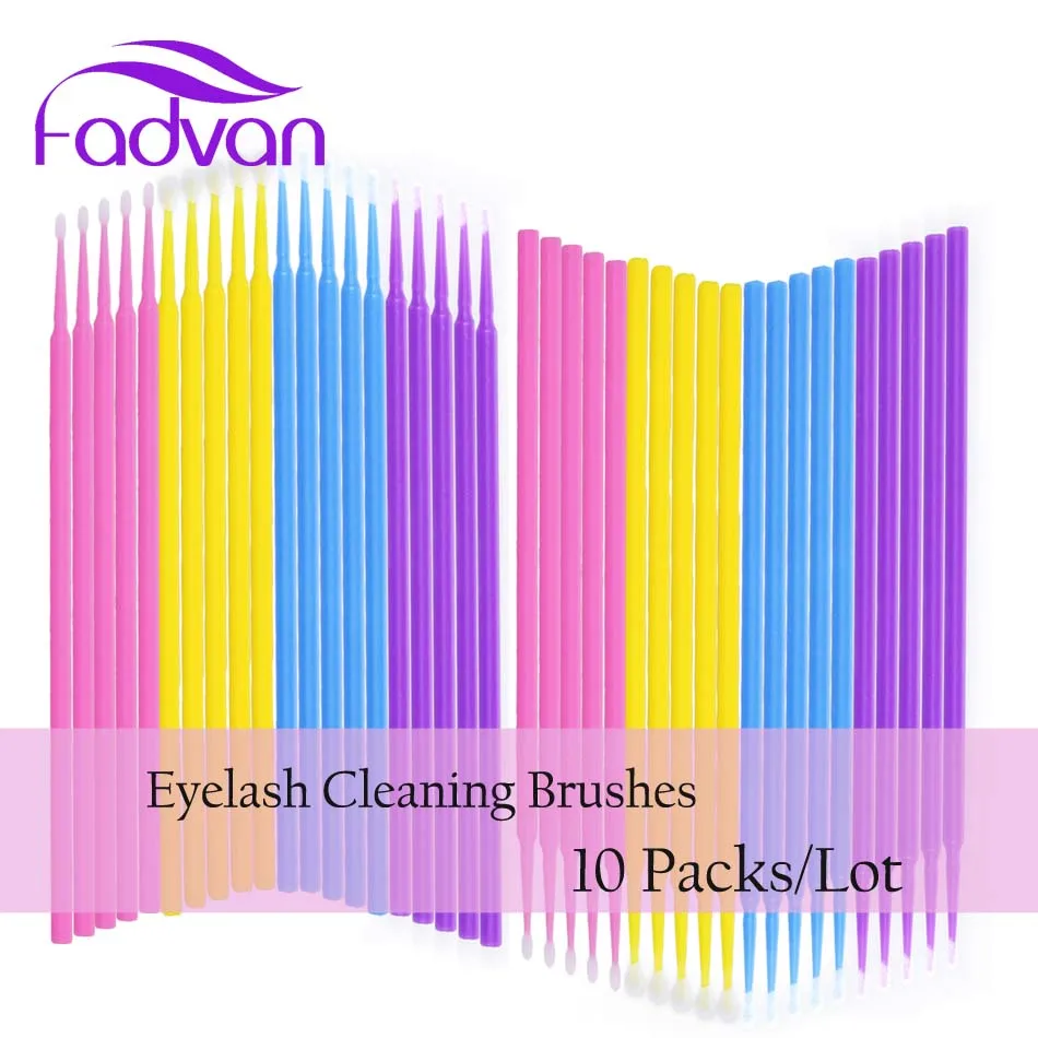 10Pack/Set Make Up Brushes Cleaning Brushes Plastic Handle Disposable