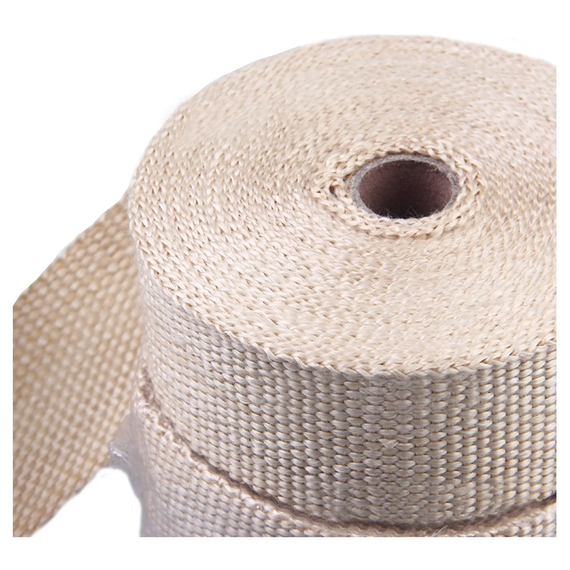 15M High Temperature Header Manifold Exhaust Wrap Fiberglass Roll Beige