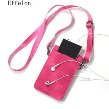 Effelon, универсальная сумка для телефона из искусственной кожи, наплечный карман, кошелек, чехол, шейный ремешок для samsung S8 Plus, S8, для iPhone 7, 6s plus