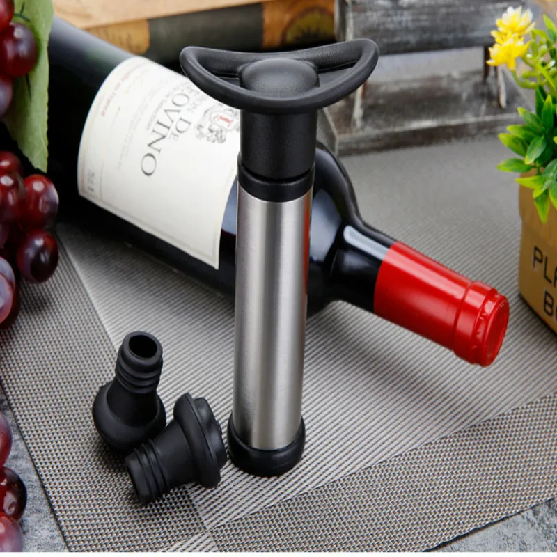 High Quality 3 Pcs/set Red Wine Vacuum Air Pump Bottle Stopper