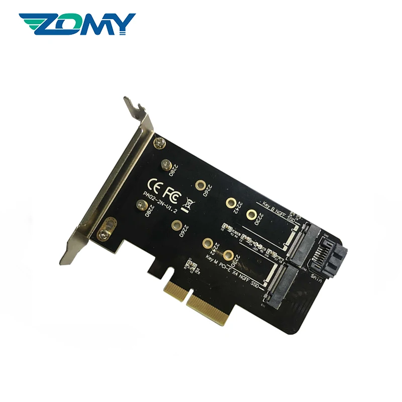 Zomy черный B ключ к M.2 NGFF SATA SSD PCIE M NVME адаптер конвертер контроллера карты Поддержка