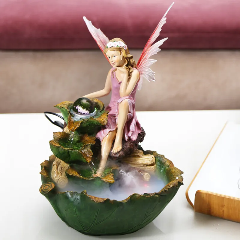Brunnen Mit Pumpe Flower Fairy Feng Shui Dekoration Wohnkultur Glück Brunnen Mit Pumpe Flower Fairy Feng Shui Dekoration Wohnkultur Glück Innen Statue Desktop Office Decor Befeuchtung In