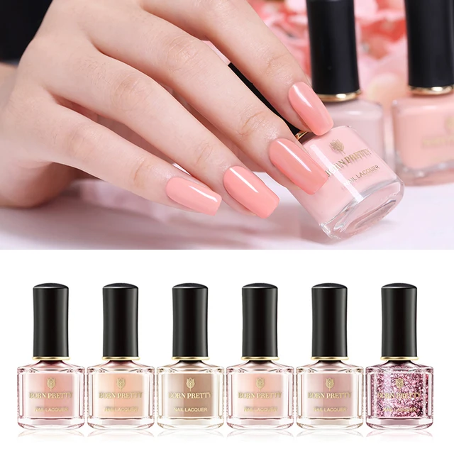 Born Pretty 6ml Rose Gold Series Pure Color Pink Glitter Sequins Born Pretty 6ml Rose Gold Series Pure Color Pink Glitter Sequins Nail Polish 12 Colors