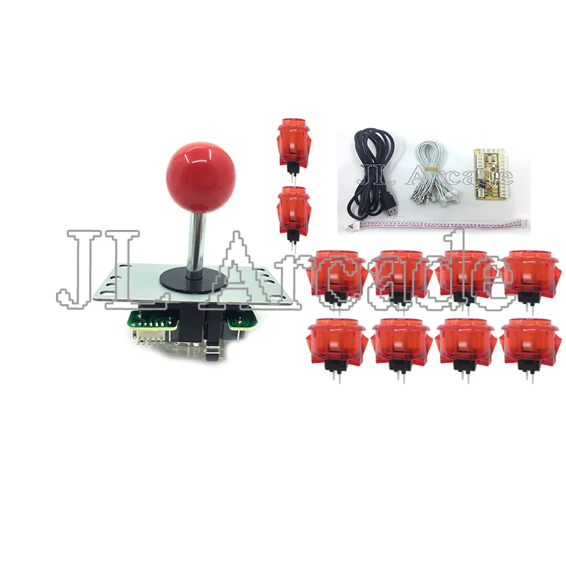 

Arcade Game DIY Parts kit for PC and Raspberry Pi 1/2/3 with Retro Pie 5Pin Joystick 8x 30MM and 2x 24MM Buttons Mame Kits Part