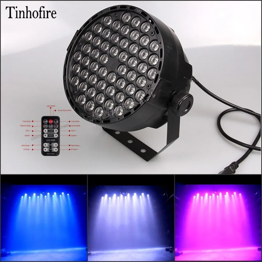 

Tinhofire PA-54(YK) Remote Control 60W 54 LED par light DMX-512 RGBW LED Stage Lamp PAR Strobe Party Disco KTV LED Stage Light