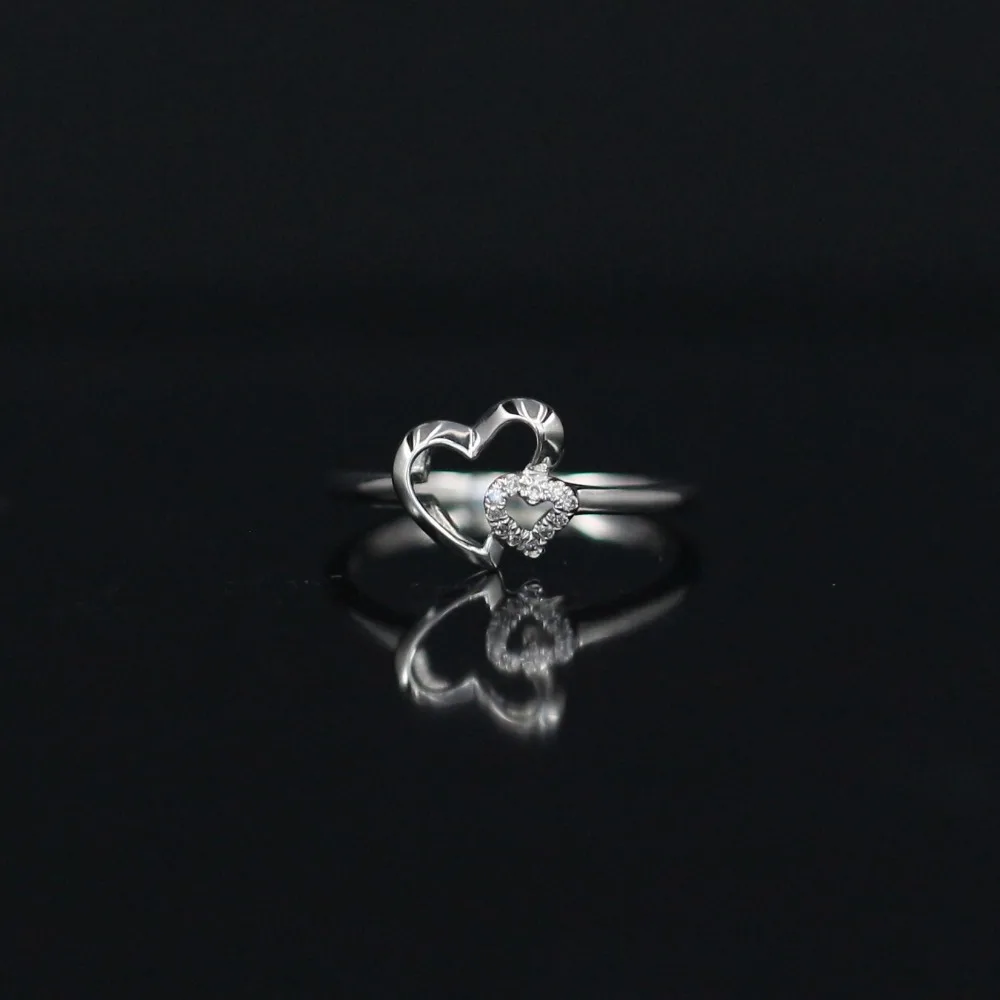 

LASAMERO Rings for Women 0.03CT Round Cut Natural Diamond Ring 18k White Gold Engagement Wedding Ring