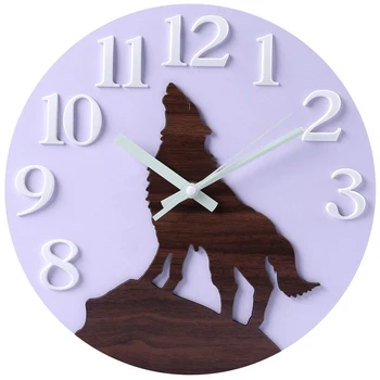 

HOT Wall Clock Night Light Function,12-Inch Silent Non-Ticking Quartz Decorative Battery Operated For Indoor Office/Home/Kitch