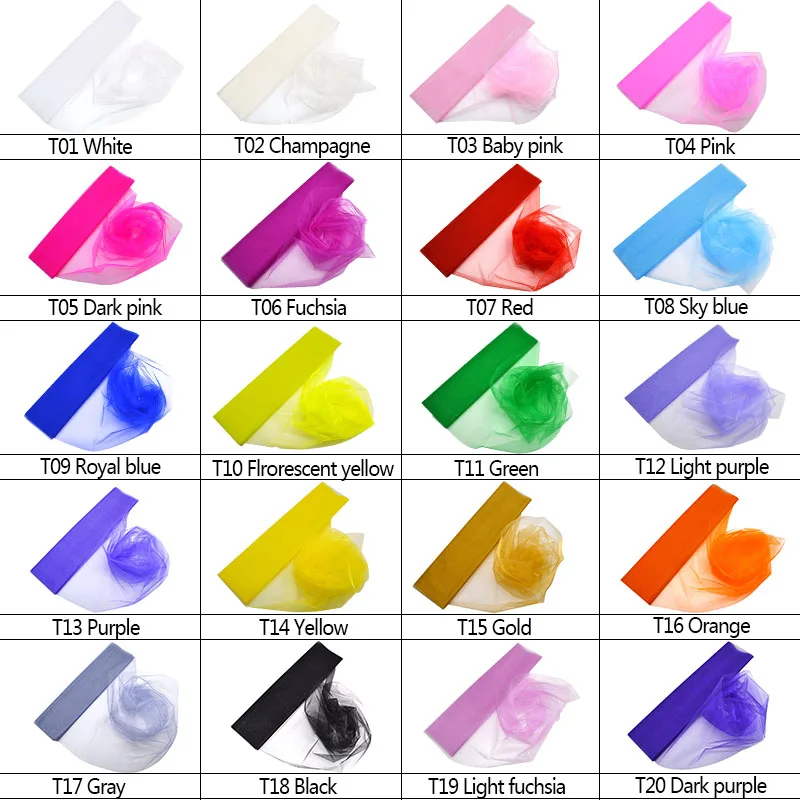 5m*48cm Marriage Tulle Roll Sheer Crystal Organza Fabric for Wedding Birthday Party Decorations DIY Sewing Mesh Organza Skirt 75