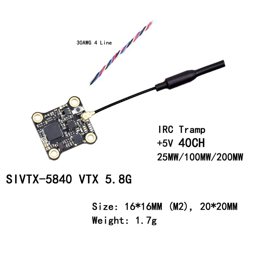 SIF4 F4 управление полетом 2-4S w/BEC BS-13A 4 в 1 ESC+ SIVTX-5840 VTX+ IPEX-2 5,8G Anetanna для FPV квадрокоптера дрона