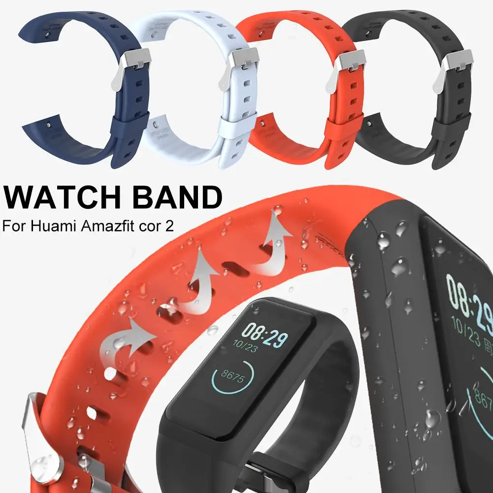 Сменный силиконовый ремешок для часов для Huami Amazfit Cor 2 Аксессуары для смарт-браслета наручный ремешок 4 цвета