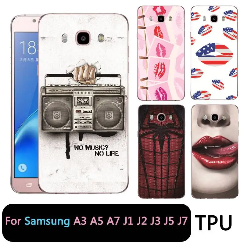 Qmswei Мягкий ТПУ Прозрачный чехол для телефона Samsung Galaxy A3 A5 2017 2016 prime J1 J2 J5 J3 J7 мягкие