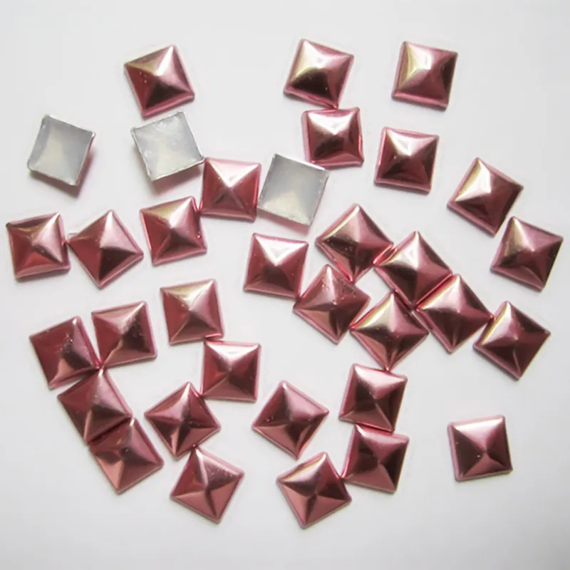 

SINUAN Pyramid Studs Hot-Fix Copper Studs Square Rivets Clothing 6Mm/7Mm/8Mm/9Mm Metal Spikes Multi-Colored Garment Accessories