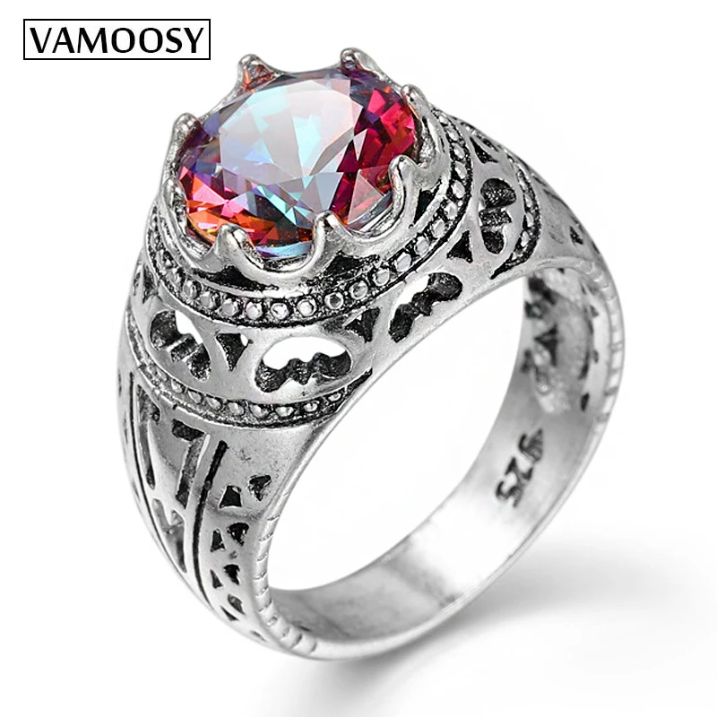

VAMOOSY 2018 Hot Fashion Women red Stone AAA Zircon Ring Creative Personality Inlaid red Crystals Zircon women Ring Top Quality