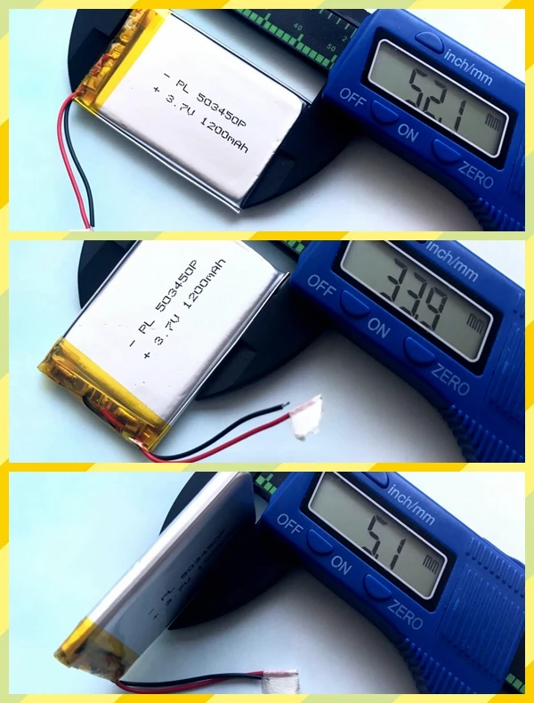 Литий-полимерный Перезаряжаемые аккумуляторной батареи 1200 мАч литий-ионный Липо 3,7 В 503450 053450 для смартфонов DVD mp3 mp4 Led лампы камеры