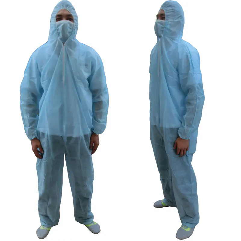 Одноразовый защитный комбинезон защита безопасности нетканый Пыленепроницаемая Одежда для стерильных помещений одноразовое пальто с капюшоном