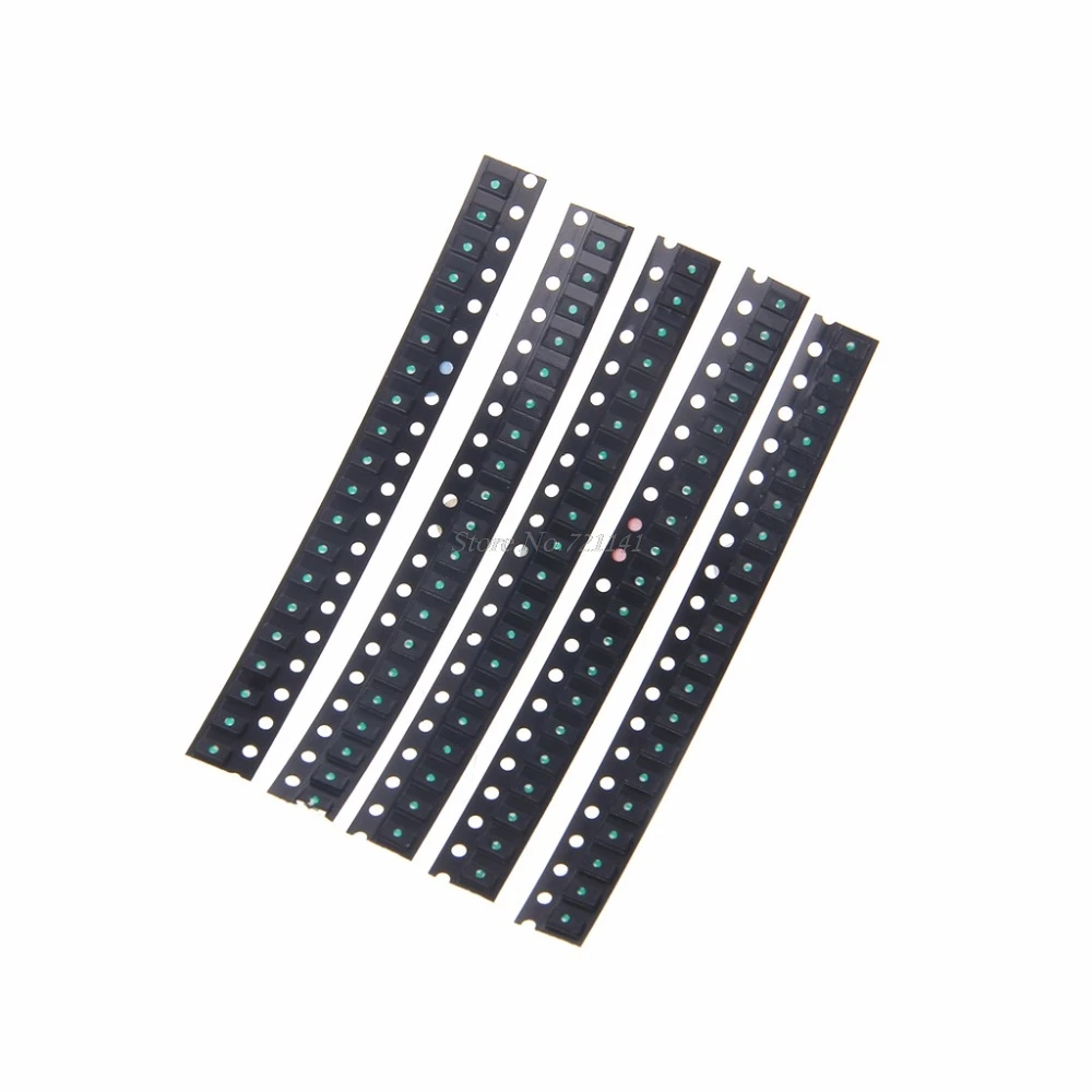 100 шт. 5 цветов 1206 SMD светодиодный светильник красный белый зеленый синий желтый