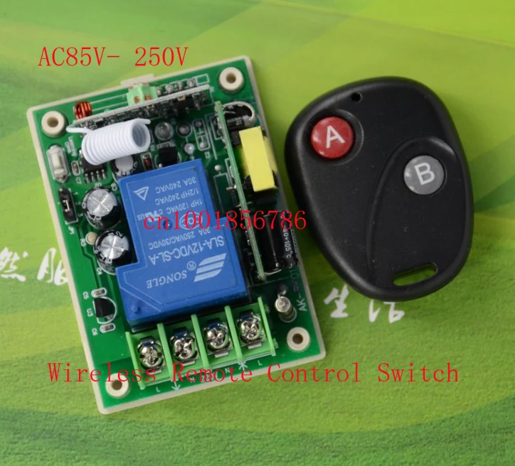 

RF Wireless Remote Control Switch High power 85V- 250V 315/433 30A 3000W and 1000M remote System working out with Latched