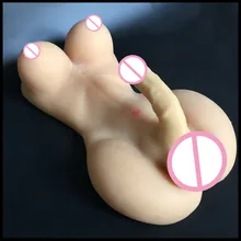 Lady boy real solid best silicone sex dolls life size love doll for women lesbian gay male with big breast/penis/cock/dick