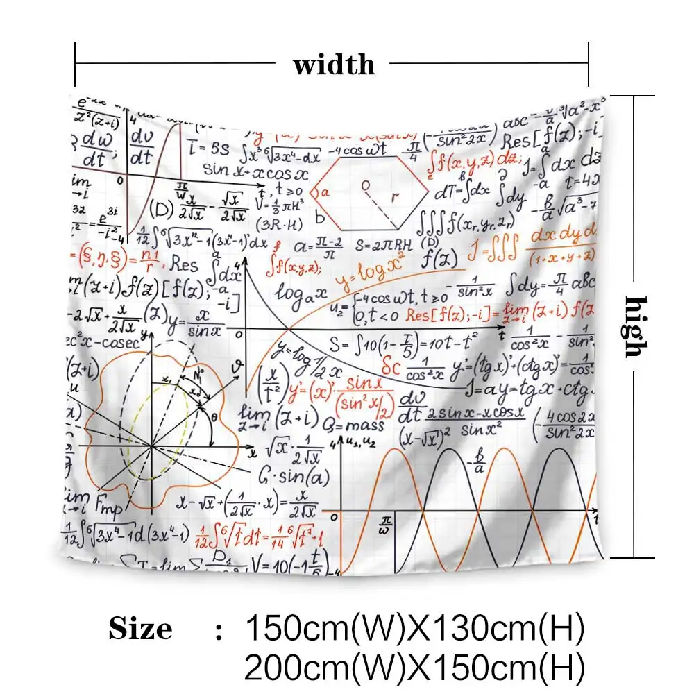 Miracille домашнее модное украшение химическая математическая формула настенный гобелен пляжное полотенце ковер для спальни 2 размера