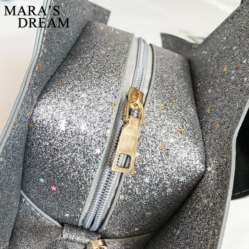 Сумка Mara's Dream женская с блестящими блестками мессенджер из искусственной кожи
